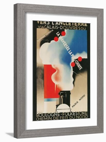 French Advertisement for Crossing the English Channel-null-Framed Giclee Print