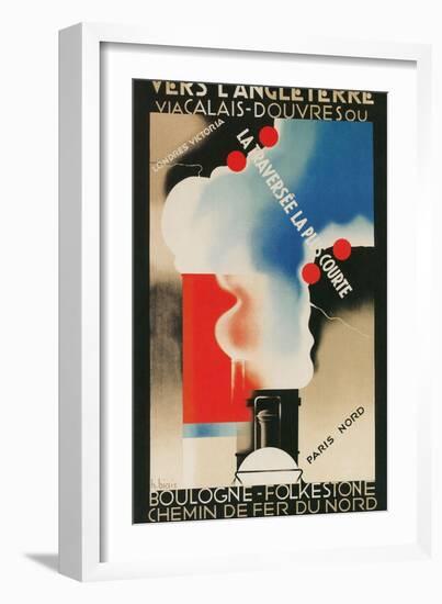 French Advertisement for Crossing the English Channel-null-Framed Giclee Print