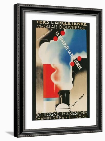 French Advertisement for Crossing the English Channel-null-Framed Giclee Print