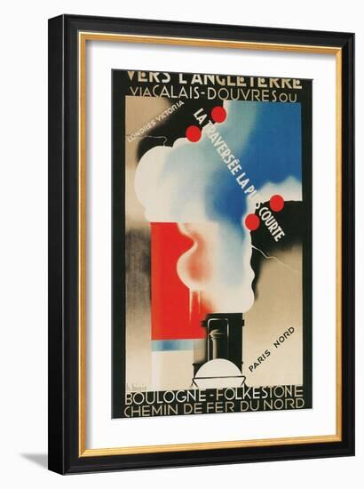 French Advertisement for Crossing the English Channel-null-Framed Giclee Print