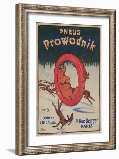 French Advertisement for Prowodnik Tires-null-Framed Giclee Print