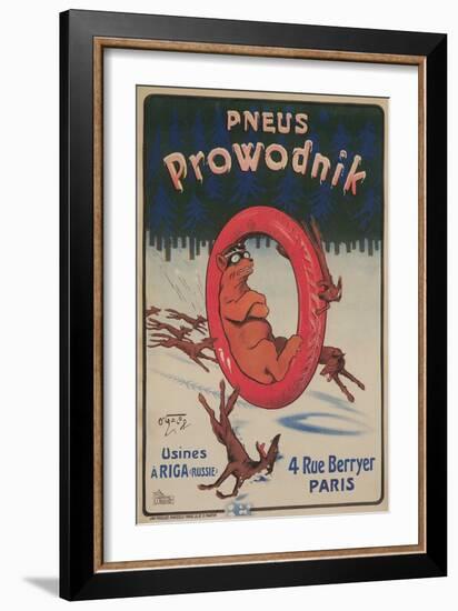 French Advertisement for Prowodnik Tires-null-Framed Giclee Print