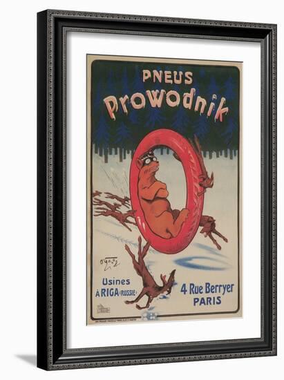 French Advertisement for Prowodnik Tires-null-Framed Giclee Print