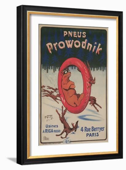 French Advertisement for Prowodnik Tires-null-Framed Giclee Print