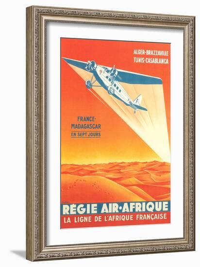 French African Airlines Poster-null-Framed Art Print