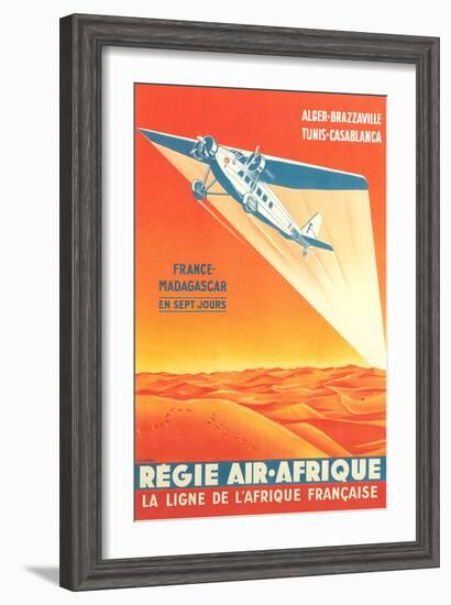 French African Airlines Poster-null-Framed Art Print