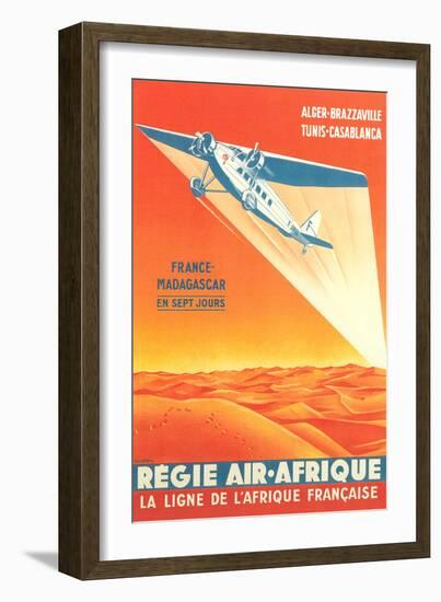 French African Airlines Poster-null-Framed Art Print