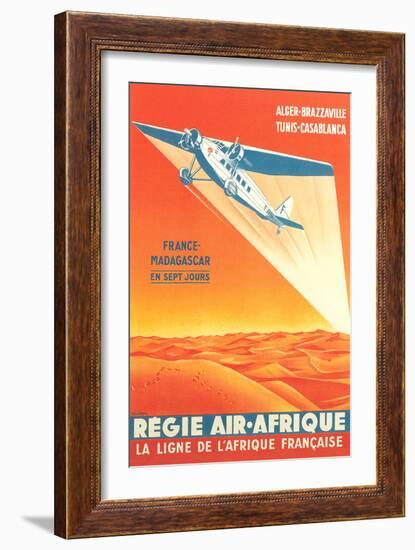 French African Airlines Poster-null-Framed Art Print