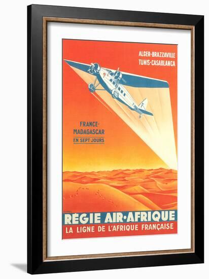 French African Airlines Poster-null-Framed Art Print