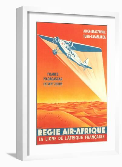 French African Airlines Poster-null-Framed Art Print