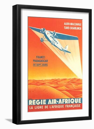 French African Airlines Poster-null-Framed Premium Giclee Print