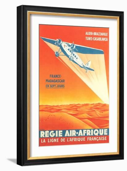 French African Airlines Poster-null-Framed Premium Giclee Print