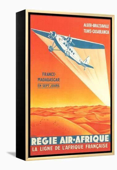 French African Airlines Poster-null-Framed Stretched Canvas