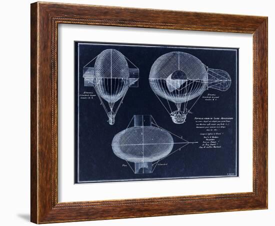 French Airship Balloon 1784-Tina Lavoie-Framed Giclee Print