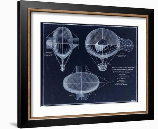 French Airship Balloon 1784-Tina Lavoie-Framed Giclee Print