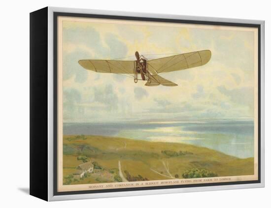 French-American Aviator John Moisant Flies Paris-London in His Bleriot Monoplane-null-Framed Stretched Canvas