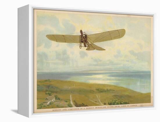 French-American Aviator John Moisant Flies Paris-London in His Bleriot Monoplane-null-Framed Stretched Canvas