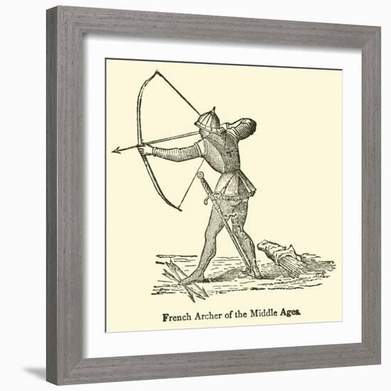 French Archer of the Middle Ages-null-Framed Giclee Print