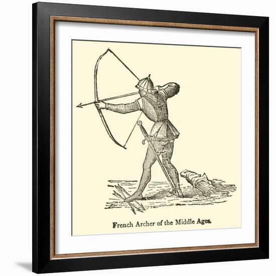 French Archer of the Middle Ages-null-Framed Giclee Print