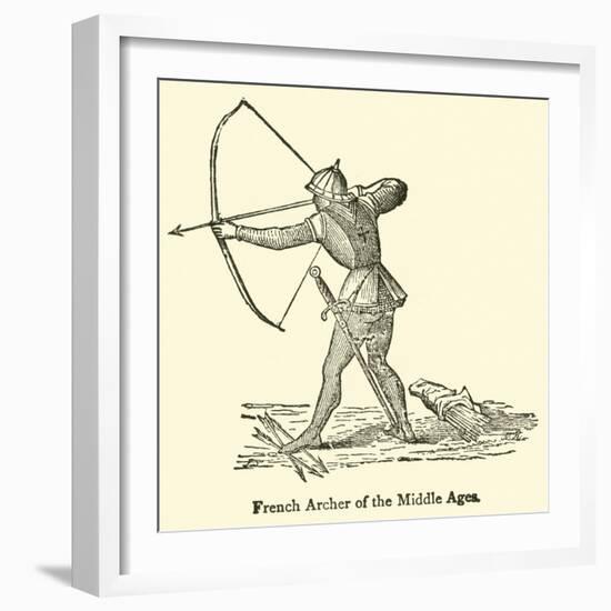 French Archer of the Middle Ages-null-Framed Giclee Print