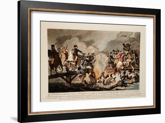 French Army Crossing the Berezina in November 1812, 1813-John Hassell-Framed Giclee Print