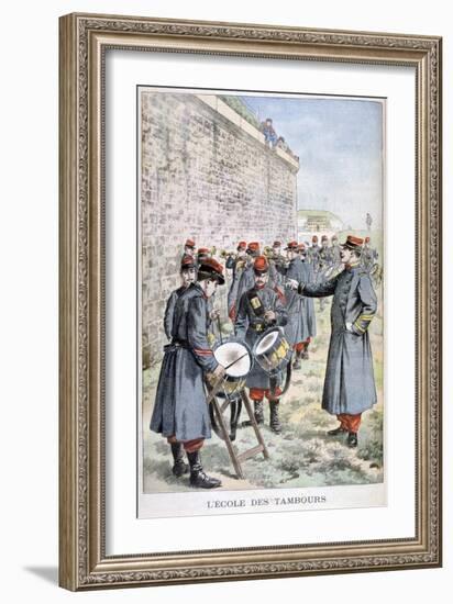 French Army Drum School, 1903-null-Framed Giclee Print