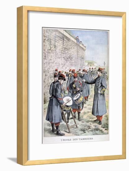 French Army Drum School, 1903-null-Framed Giclee Print