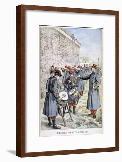 French Army Drum School, 1903-null-Framed Giclee Print