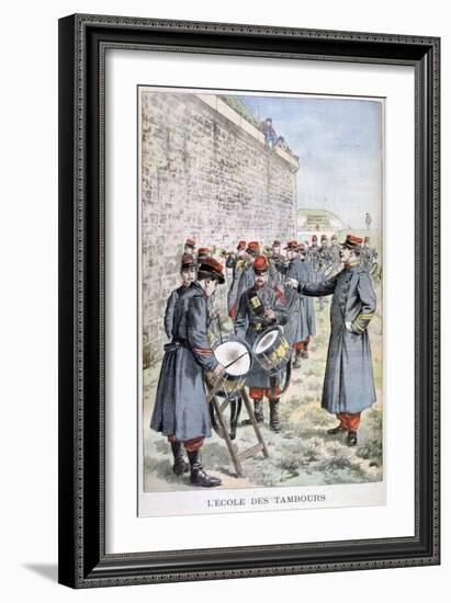 French Army Drum School, 1903-null-Framed Giclee Print