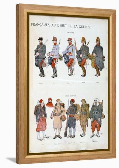 French Army Uniforms, World War One, 1914-null-Framed Premier Image Canvas