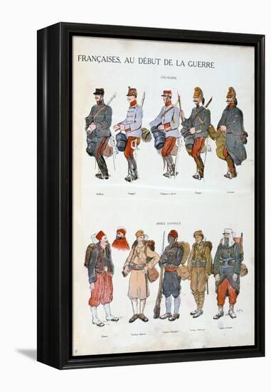 French Army Uniforms, World War One, 1914-null-Framed Premier Image Canvas