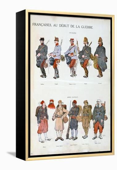 French Army Uniforms, World War One, 1914-null-Framed Premier Image Canvas