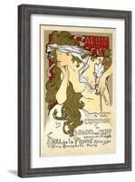 French Art Nouveau Poster "Salon des Cent 20th Exhibition" by Alphonse Mucha, 1896-Piddix-Framed Art Print