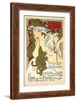French Art Nouveau Poster "Salon des Cent 20th Exhibition" by Alphonse Mucha, 1896-Piddix-Framed Art Print