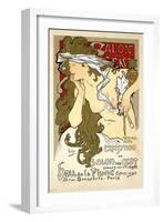 French Art Nouveau Poster "Salon des Cent 20th Exhibition" by Alphonse Mucha, 1896-Piddix-Framed Art Print
