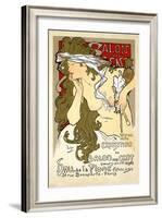 French Art Nouveau Poster "Salon des Cent 20th Exhibition" by Alphonse Mucha, 1896-Piddix-Framed Art Print