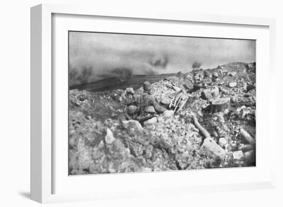 French Artillery Assault on the Eparges Ridge, Near Verdun, France, 2 August 1915-null-Framed Giclee Print