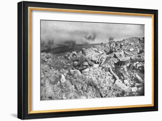 French Artillery Assault on the Eparges Ridge, Near Verdun, France, 2 August 1915-null-Framed Giclee Print