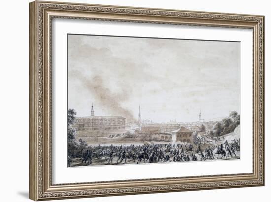 French Attack on City of Weimar, October 14, 1806-Benjamin Zix-Framed Giclee Print