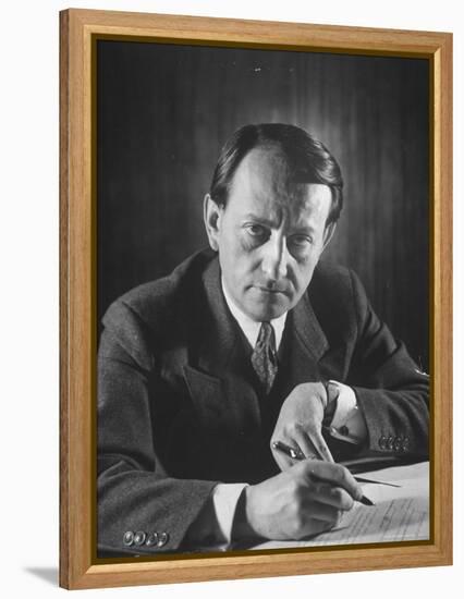 French Author Andre Malraux Working in His Office at RPF Headquarters-Tony Linck-Framed Premier Image Canvas
