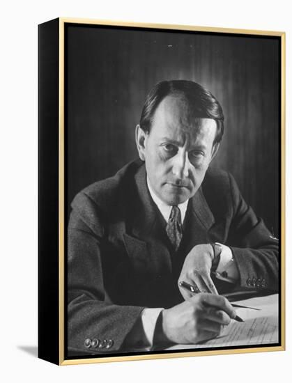 French Author Andre Malraux Working in His Office at RPF Headquarters-Tony Linck-Framed Premier Image Canvas