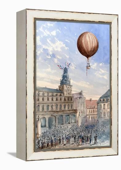 French Balloon Lift Off-null-Framed Stretched Canvas