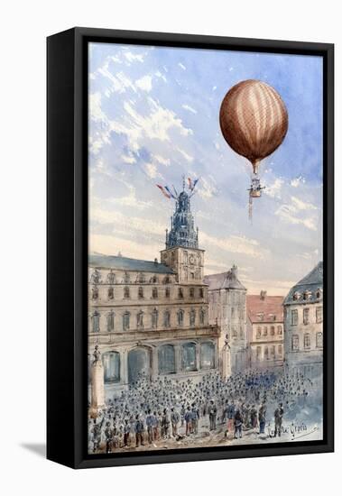 French Balloon Lift Off-null-Framed Stretched Canvas