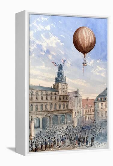 French Balloon Lift Off-null-Framed Stretched Canvas