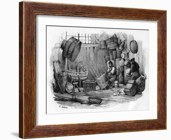 French Basketmaker-Victor Adam-Framed Art Print