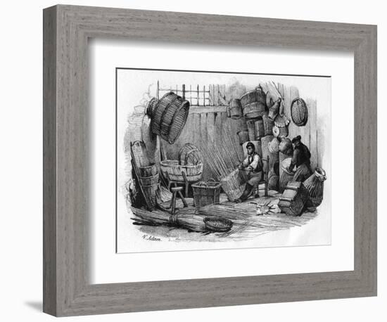 French Basketmaker-Victor Adam-Framed Art Print