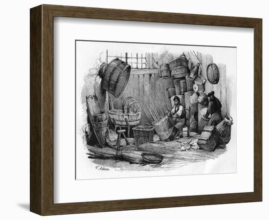 French Basketmaker-Victor Adam-Framed Art Print