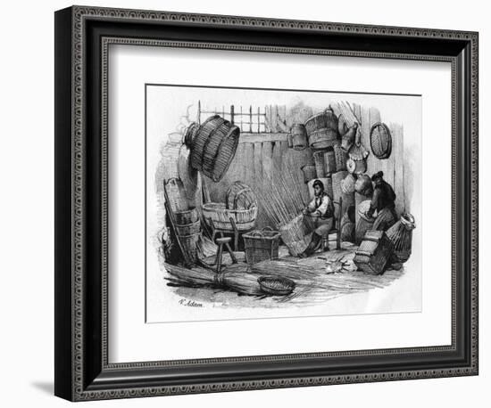 French Basketmaker-Victor Adam-Framed Art Print