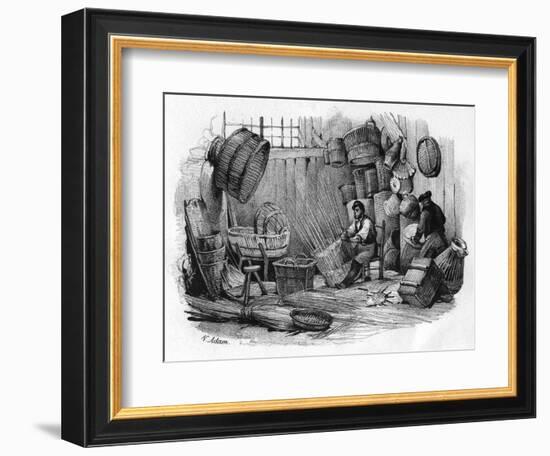 French Basketmaker-Victor Adam-Framed Art Print