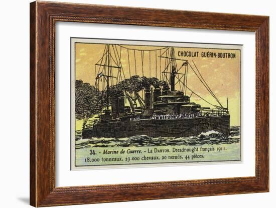 French Battleship Danton, 1911-null-Framed Giclee Print